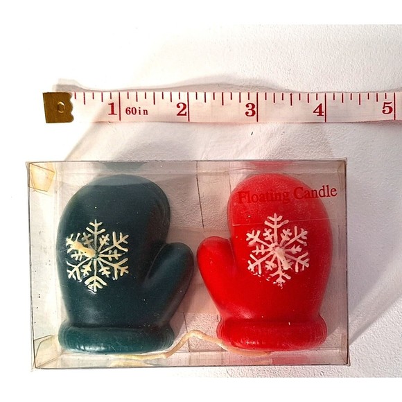 Candle Illusions VTG Floating Mitten Snowflake Candles Y2K Brand New Holiday - Picture 9 of 9